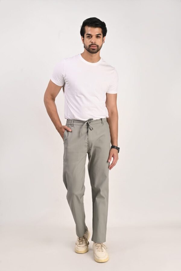 Fhuzana Relaxed Fit Drawstring Trousers Olive
