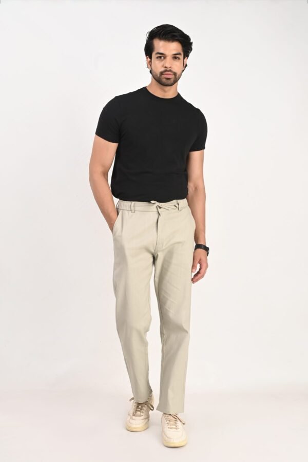 Fhuzana Relaxed Fit Drawstring Trousers Light Olive