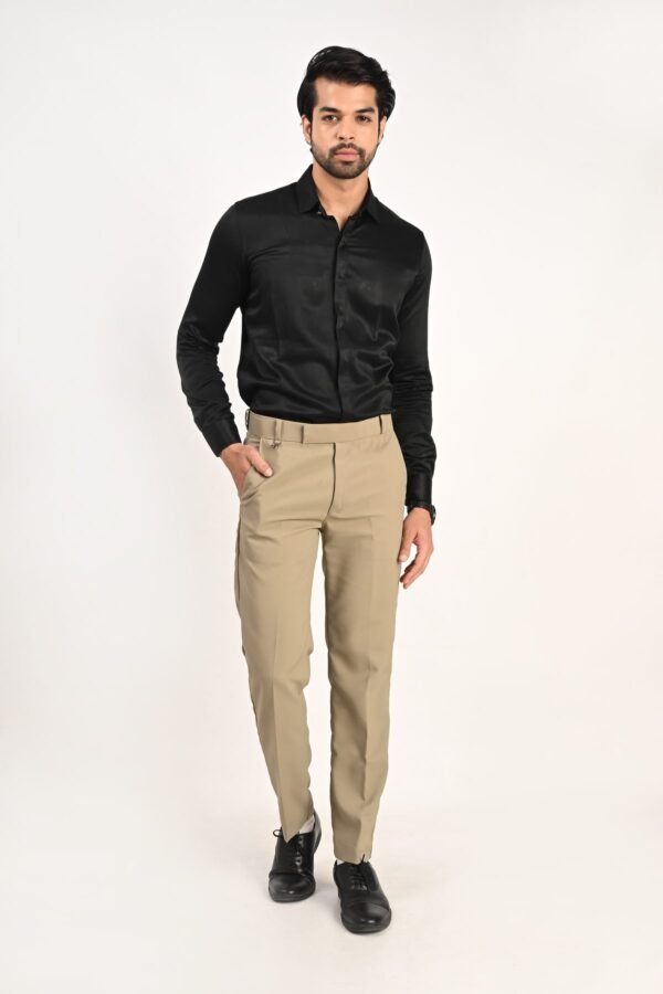 Fhuzana Slim Fit Formal Trousers Khaki