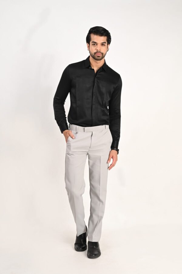Fhuzana Slim Fit Formal Trousers Light Grey