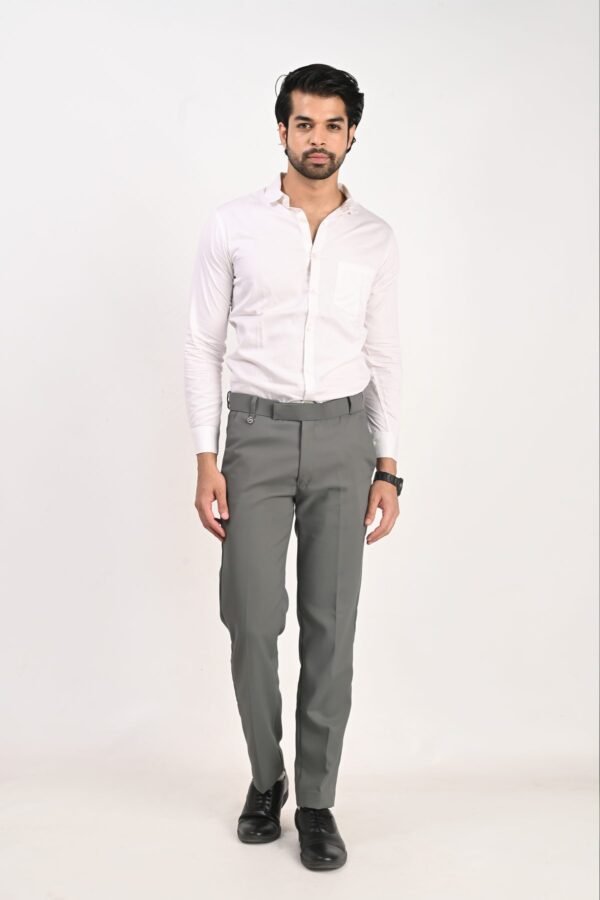 Fhuzana Slim Fit Formal Trousers Mid Grey