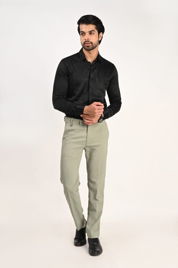 Fhuzana Slim Fit Formal Trousers Pista Green